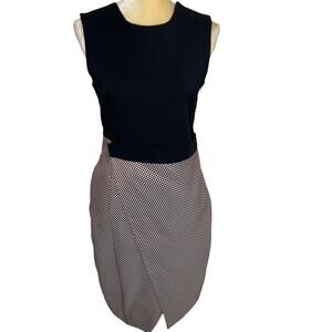 Sportmax Max Mara Sheath Dress with Faux Wrap Skirt Size 8